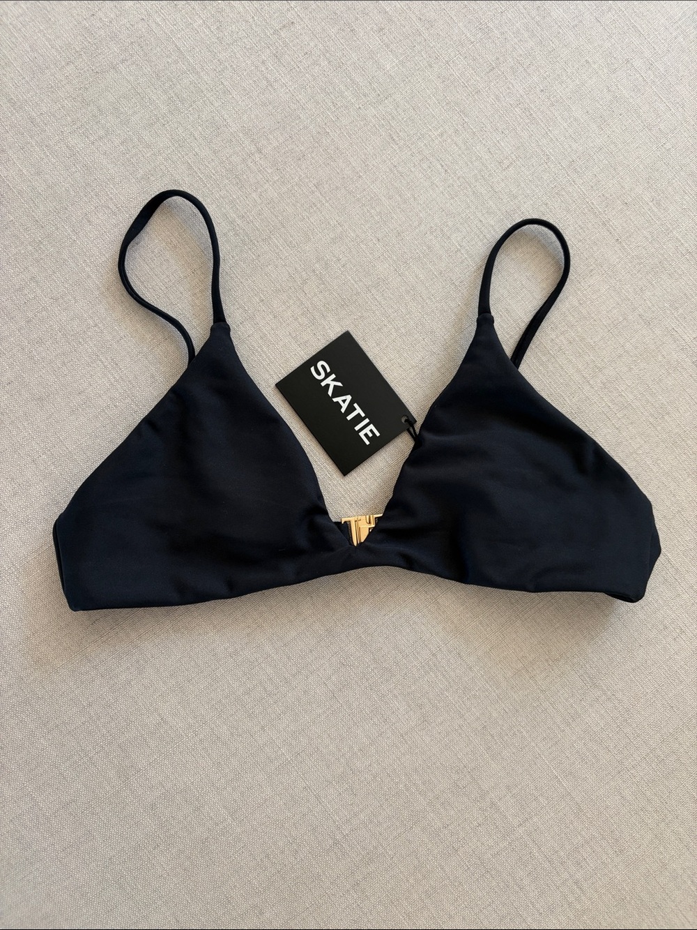 Skatie Black Triangle Bralette - Giselle Top - Small